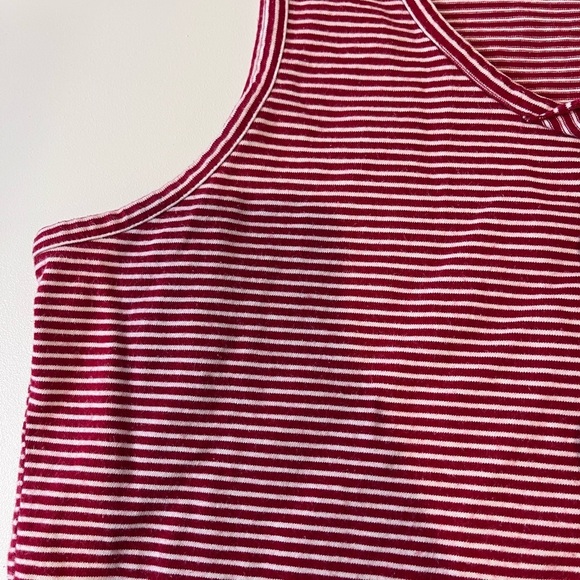 Y2K Karen Scott Red & White Striped Tank Top Mini Dress nautical retro 60s twee - Picture 5 of 9